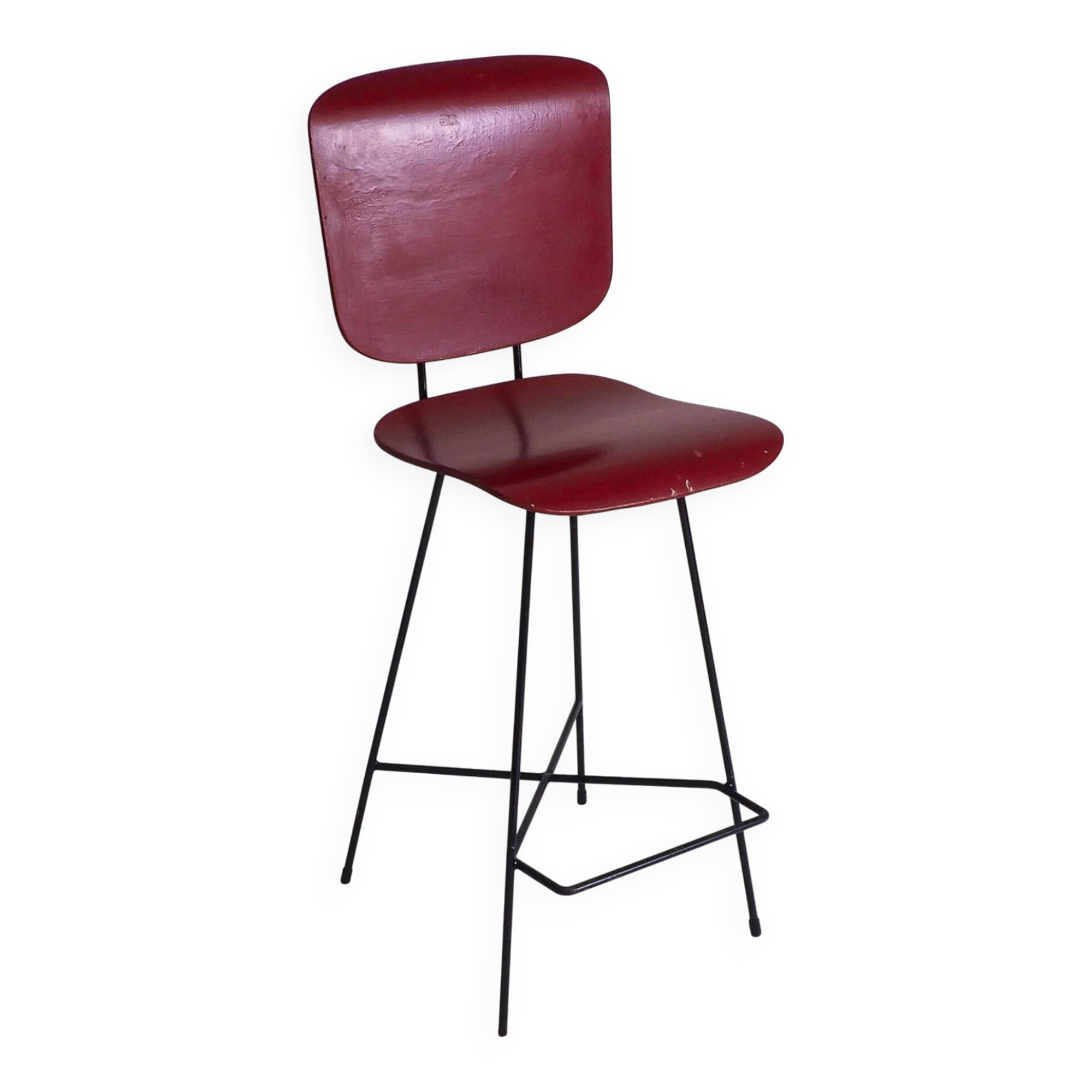 Modernist bar stool attributed to Coen De Vries for Everest