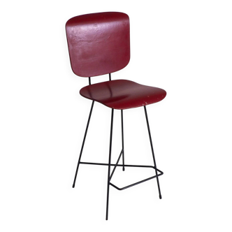 Modernist bar stool attributed to Coen De Vries for Everest