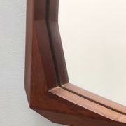 Square Wall Mirror by Dino Cavalli with Ebonized Walnut Frame, Italy