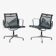 Eames Aluminum Group Chair by Vitra (2004) – Black Mesh, Swivel