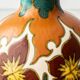 Gouda Pottery Table Lamps, Pair, Dutch Art Deco Floral, New Silk Shades