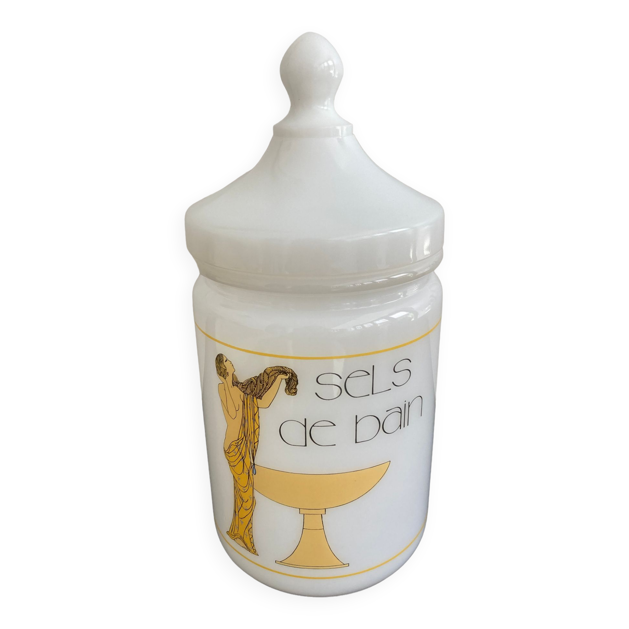 Bathroom pot in opaline art deco