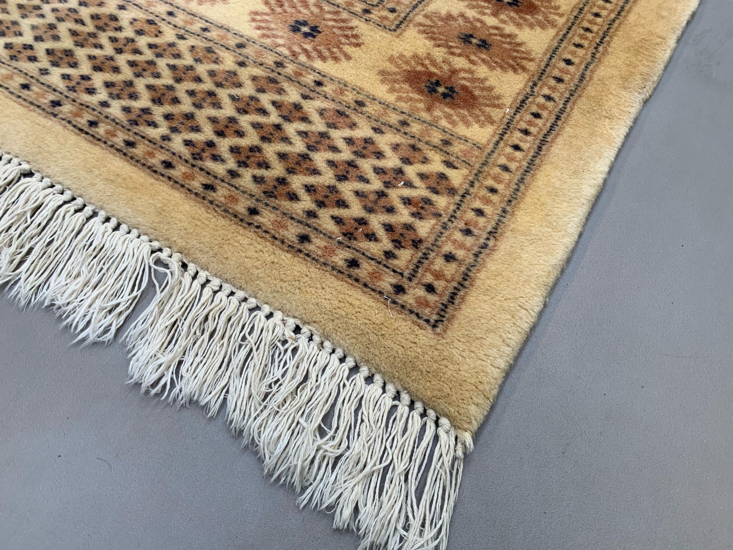 Vintage Indian Long runner 475x80 cm Bokhara wool rug tribal handmade