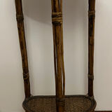 Small rattan pedestal table