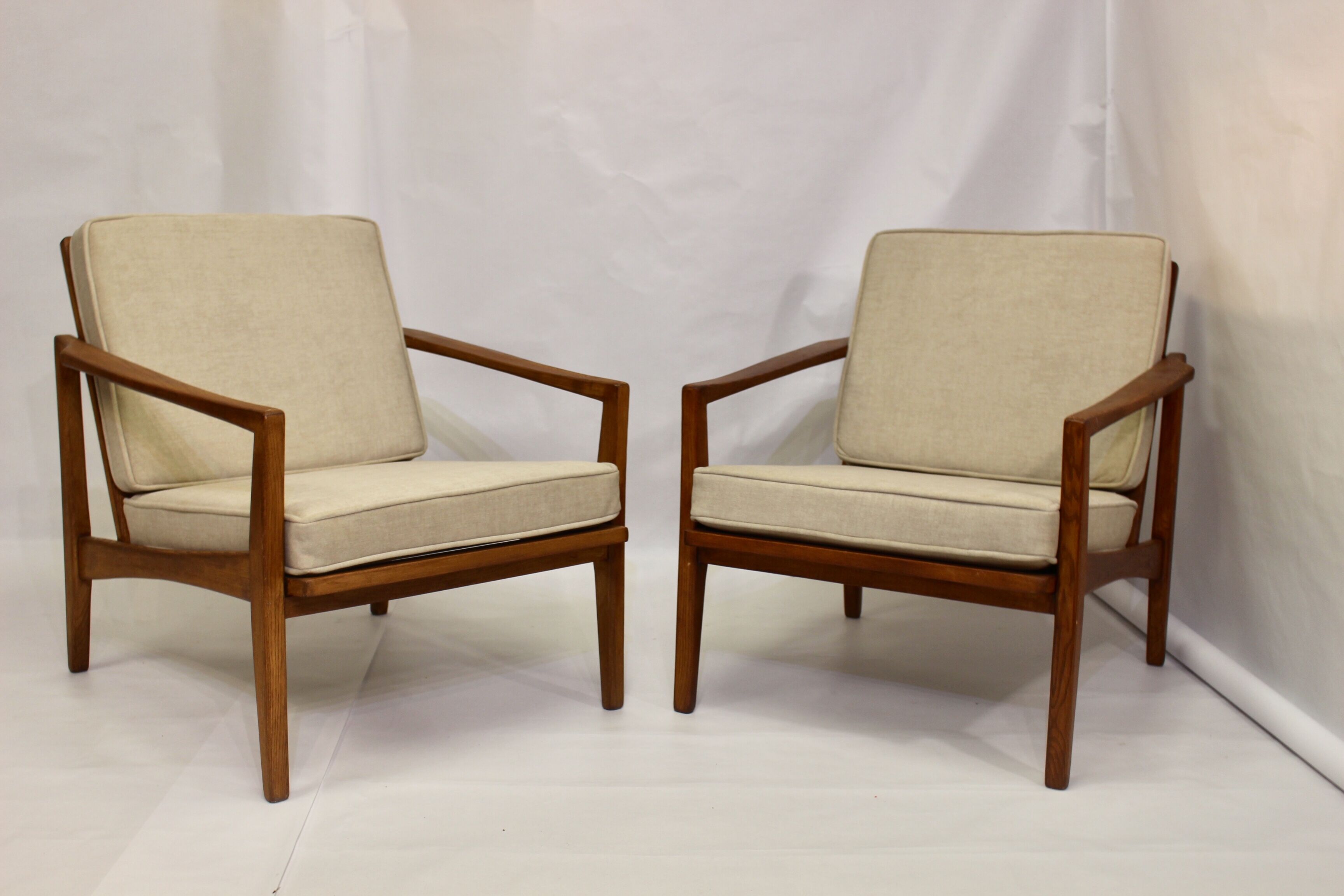 Pair of 60s Scandinavian style armchairs