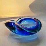 Grand cendrier ou fourre-tout en verre de Murano des années 1960 par Flavio Poli pour Seguso.