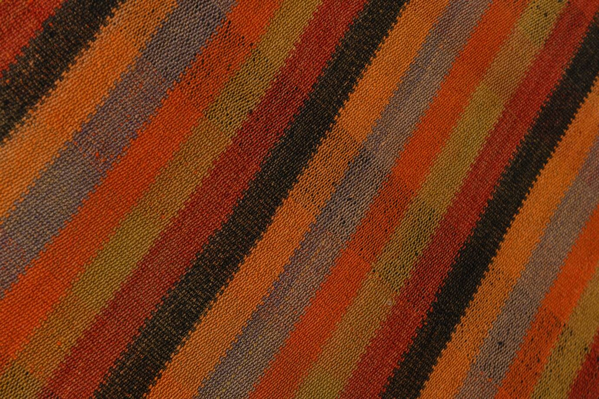 7x8 Burnt Red Area Kilim Rug, 200x240Cm Anatolian Kilim Rug