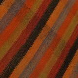 7x8 Burnt Red Area Kilim Rug, 200x240Cm Anatolian Kilim Rug