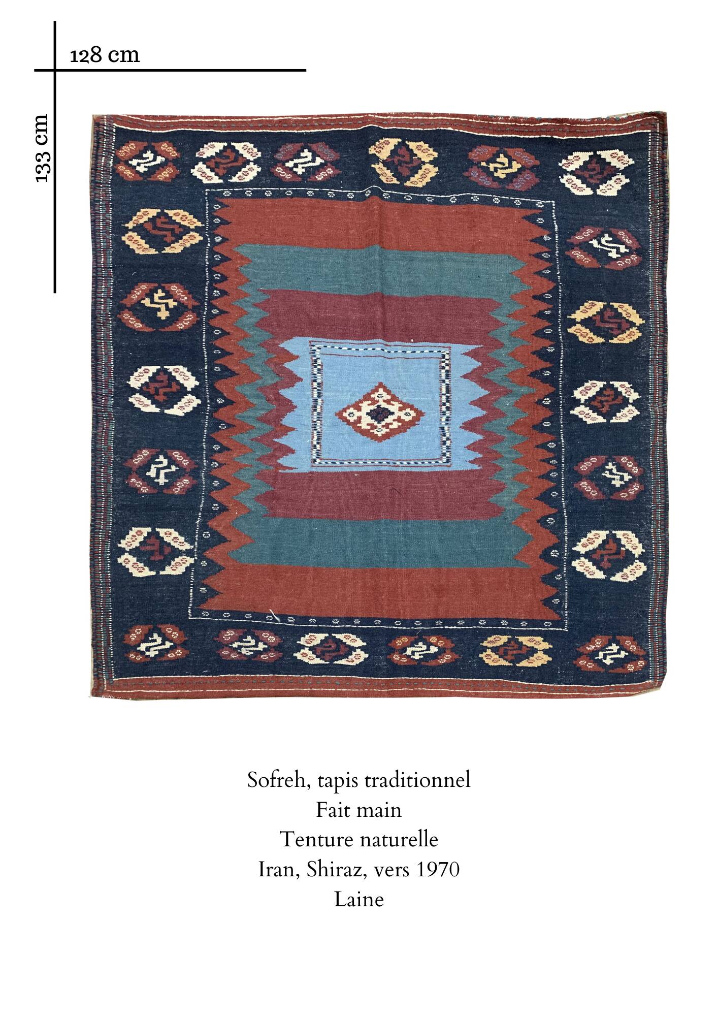 Carpet, Iran, Sofreh circa 1970