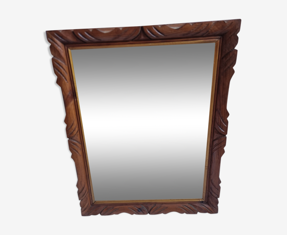 Miroir bois début XXéme, 47x37cm