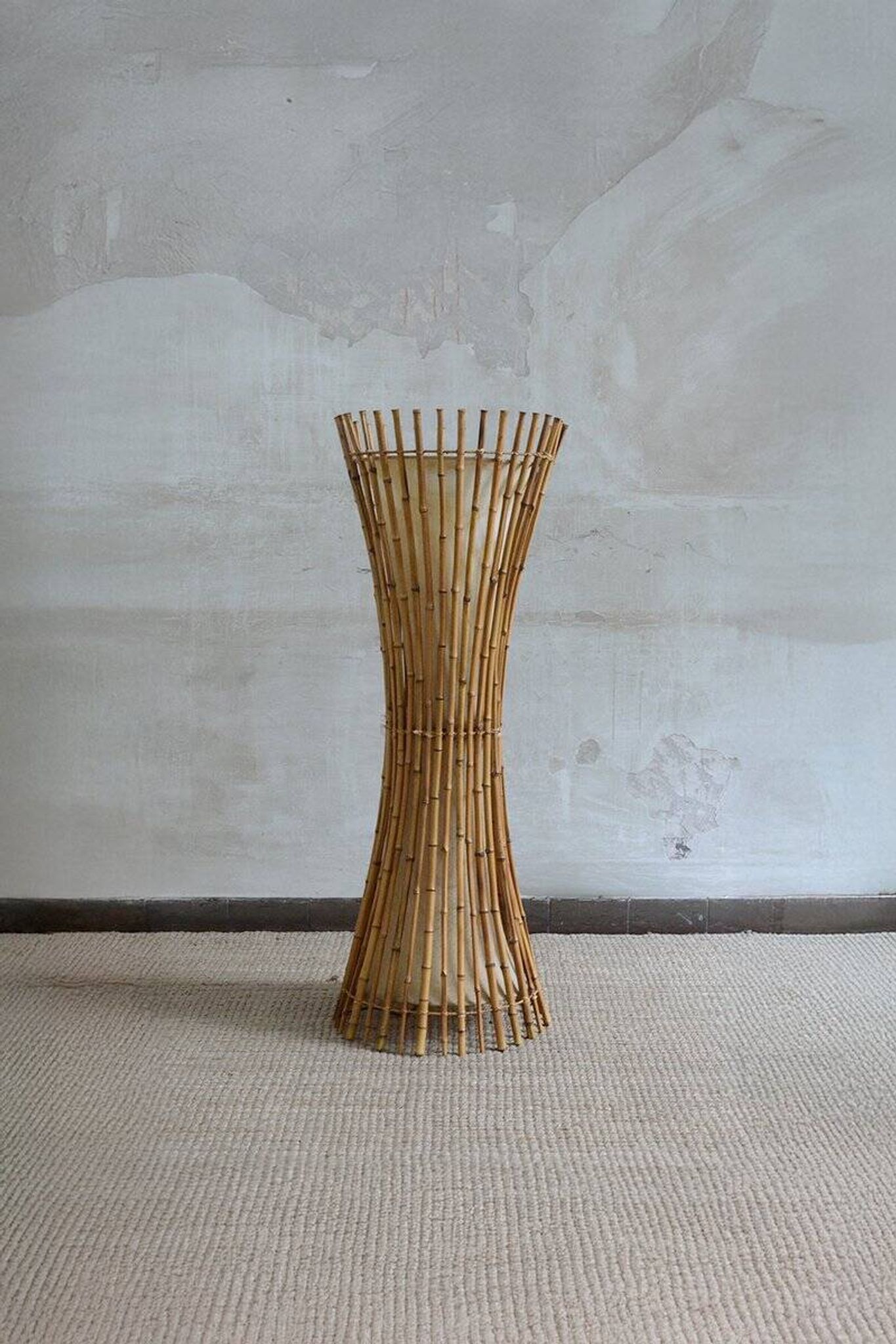 Bamboo floor lamp, 1960s