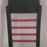 Folding chair 80s red and black