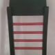 Folding chair 80s red and black