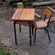 Bureau d'écolier coffre avec sa chaise