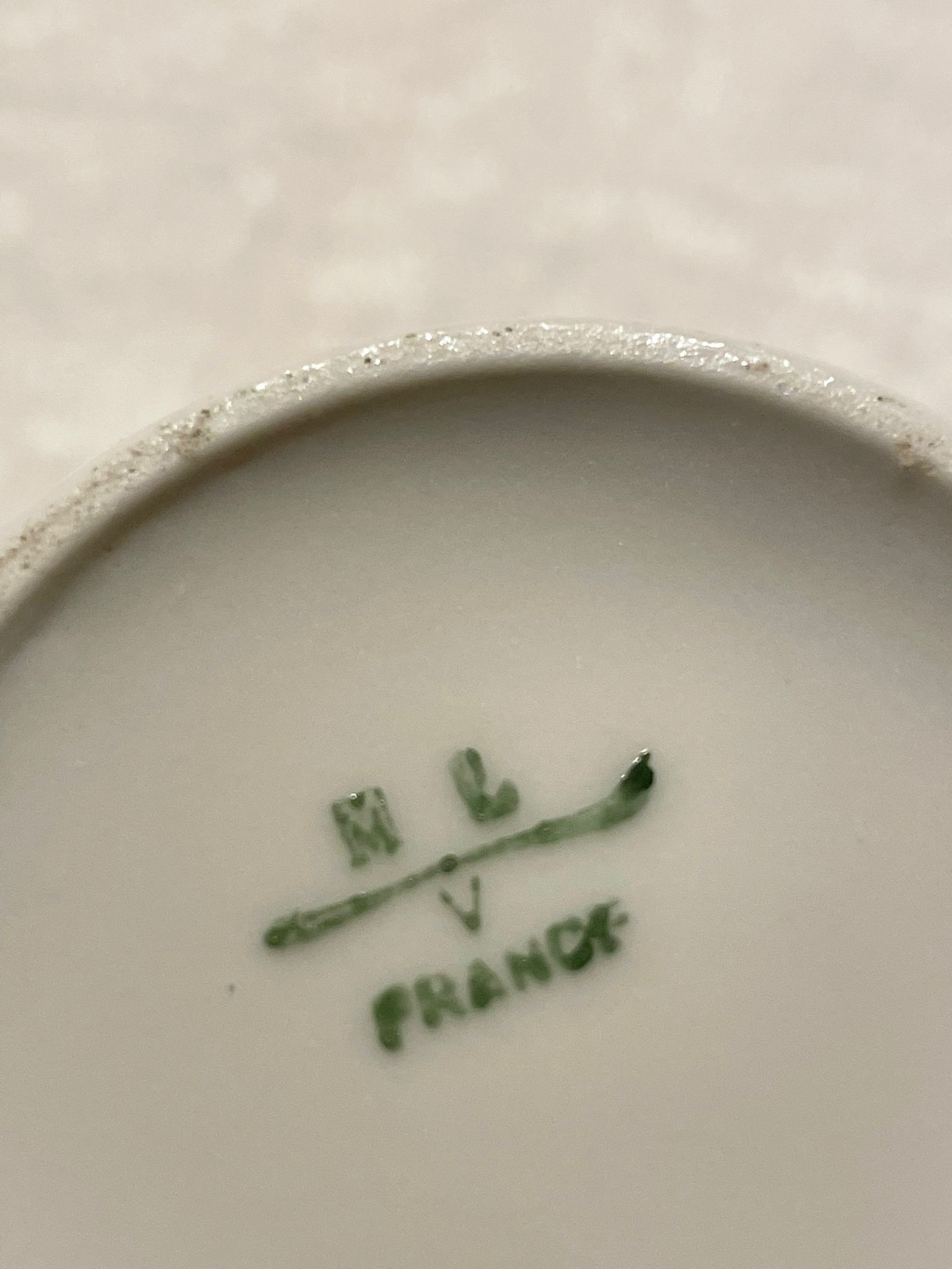 White and gold porcelain breakfast set