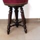 Napoleon III piano stool with four turned legs, restored from the period
