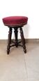 Napoleon III piano stool with four turned legs, restored from the period