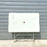 Old folding rectangular garden table - location for parassol