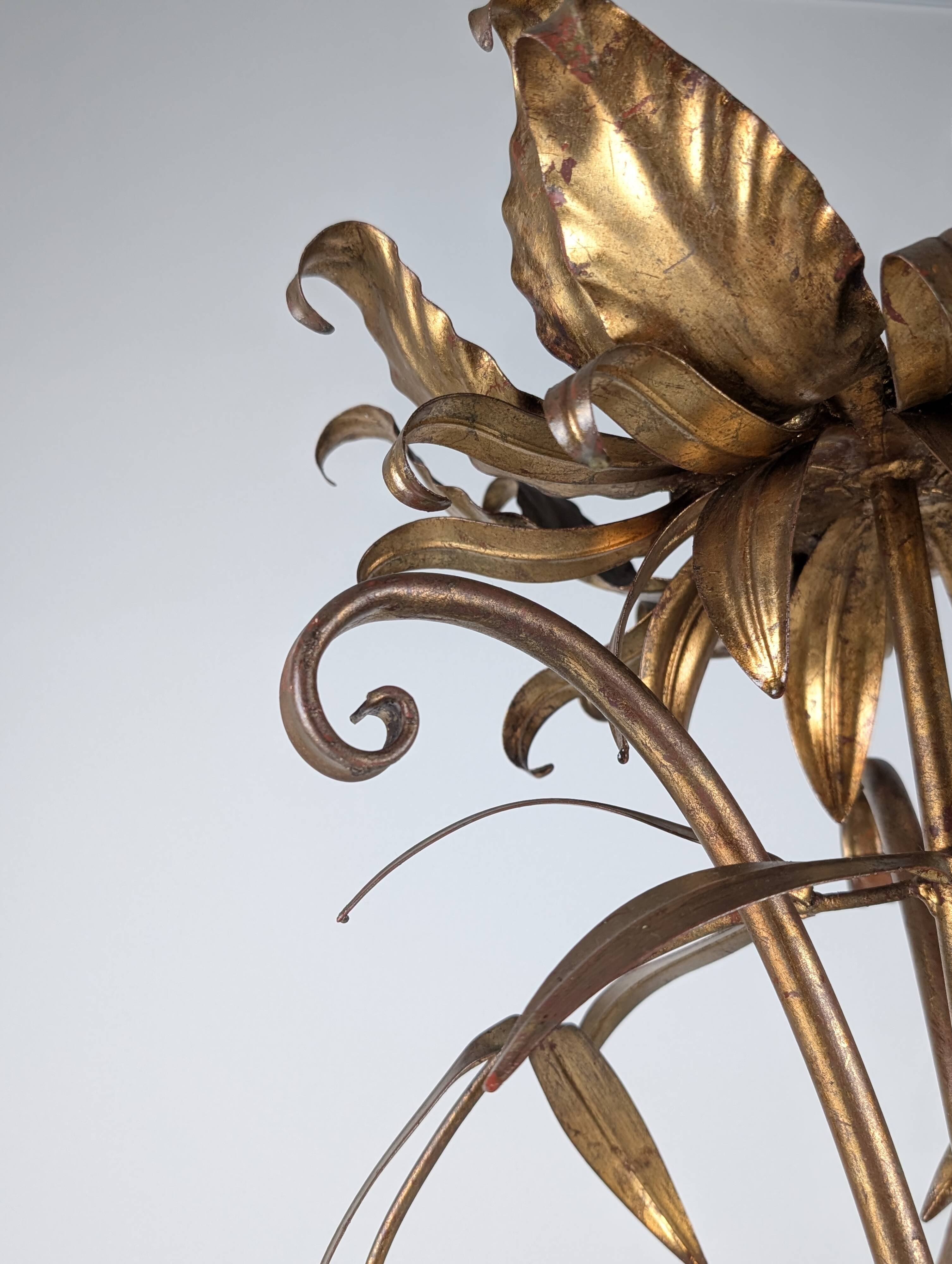 Gilded Metal Planter with Leaves Att. Hans Kögl , Germany, 1970s