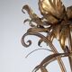 Jardinière en métal doré à feuilles, signée Hans Kögl, Allemagne, années 1970