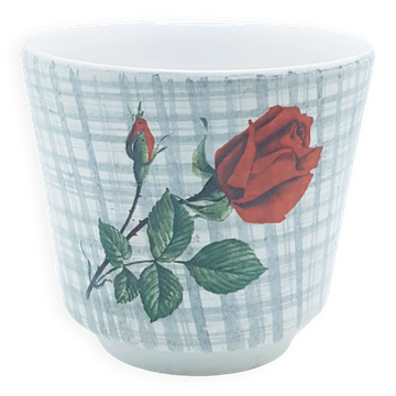Vase rose en céramique hollandaise