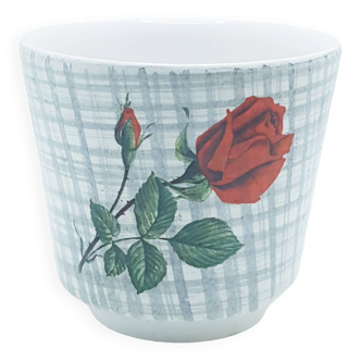 Vase rose en céramique hollandaise