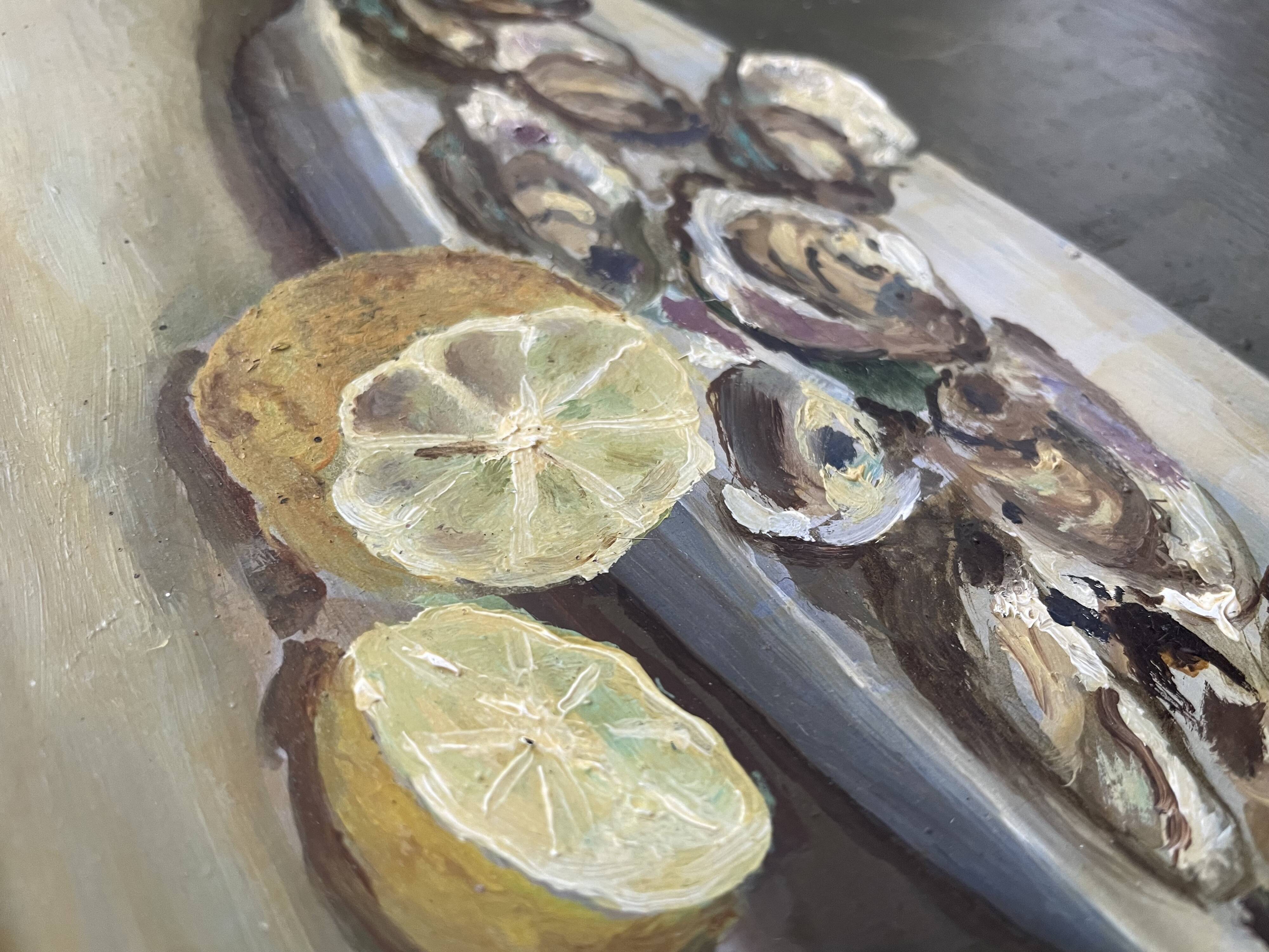 Still life, oil on panel signed