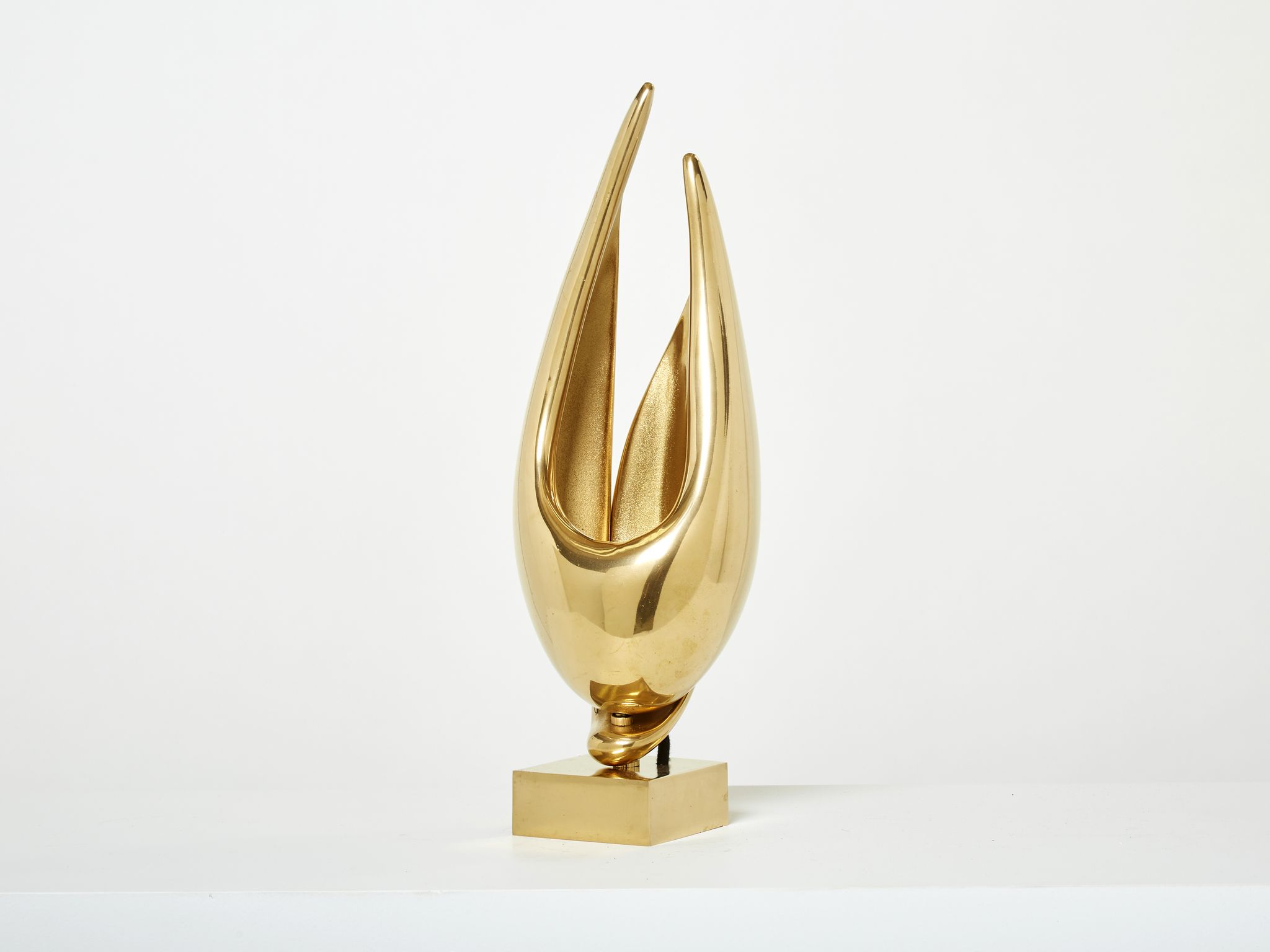 Lamp Michel Armand gilded bronze 1970