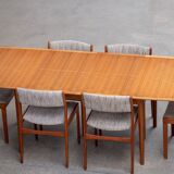 Scandinavian vintage extendable table double extension 1960