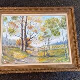 Tableau Lafontaine oil painting on canvas 72x58cm