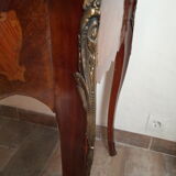 Play table in Louis XV marquetry. Early 20th century.