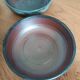 Bouffioulx soup plates plates signed Maurice Pitot Belgium