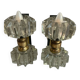 Pair of 1930s wall lights, Italian work, Murano glass and brass