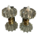 Pair of 1930s wall lights, Italian work, Murano glass and brass