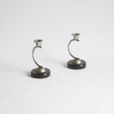 Art deco arc shaped candle stick holders 1930s