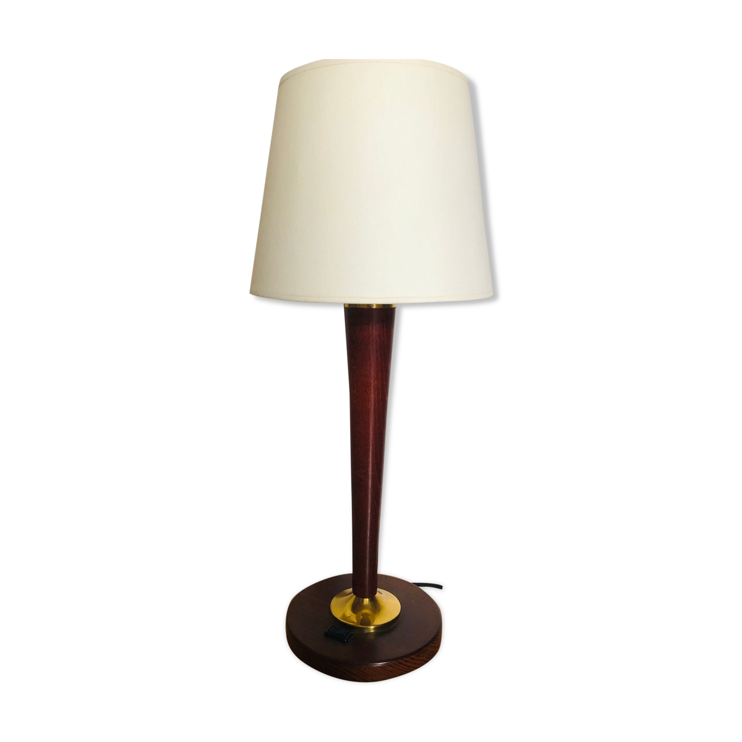 Vintage wooden foot lamp