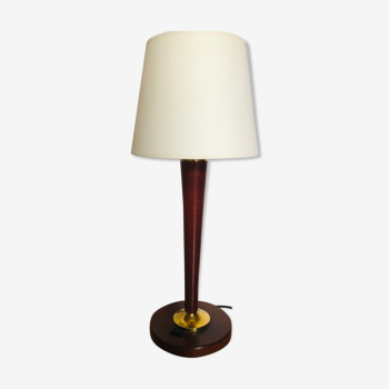 Lampe vintage pied en bois