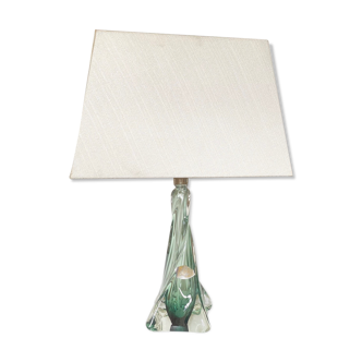 Dark green Val Saint Lambert lamp