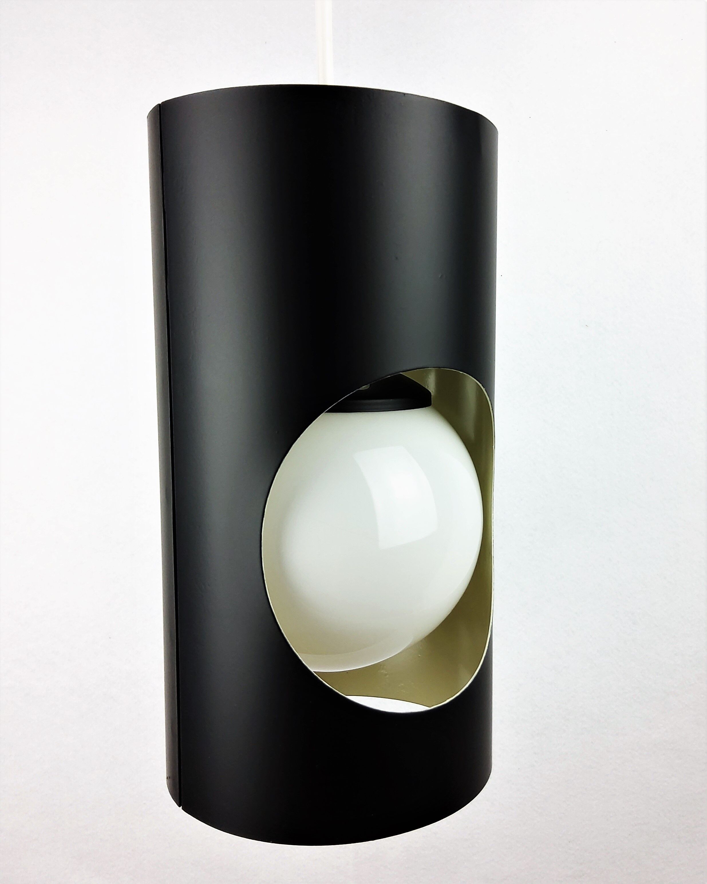 Vintage black metal suspension 1960