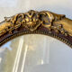 Antique Wooden gilded colored Oval  Picture Frame with glass