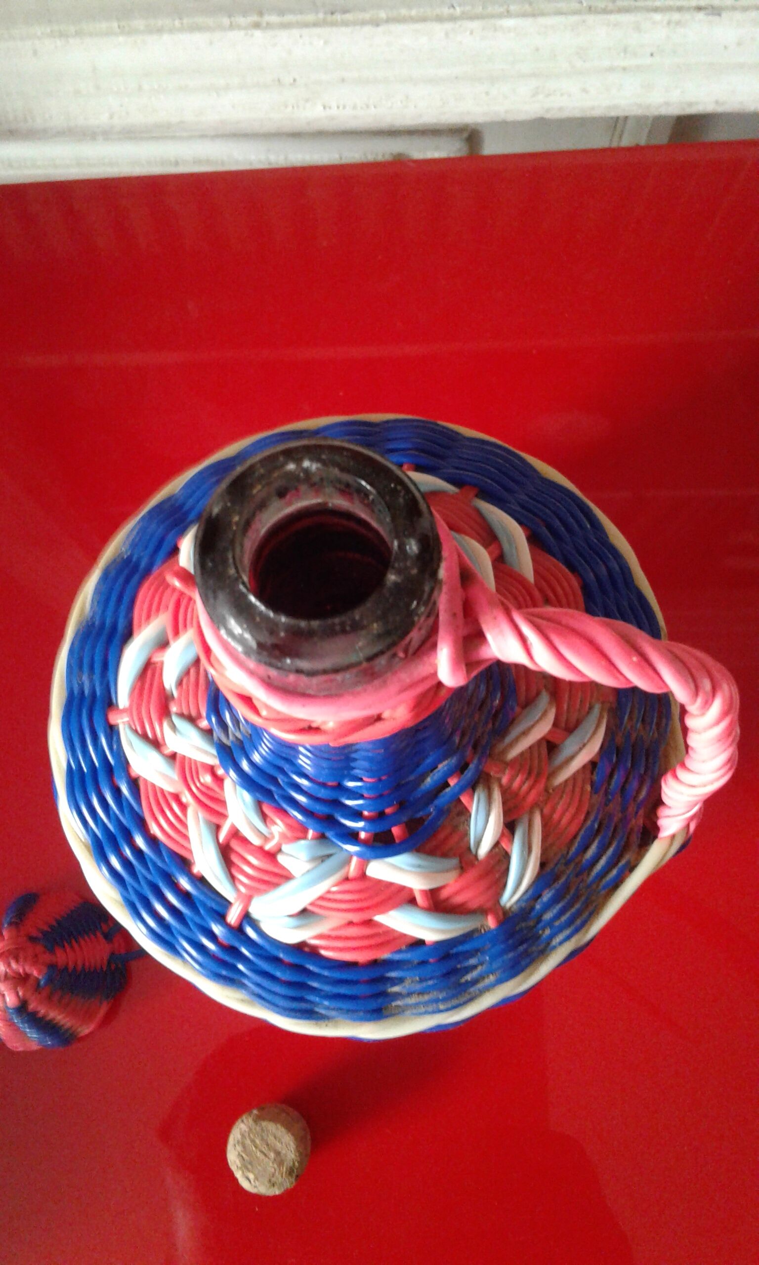 Scoubidou bottle from the 60s