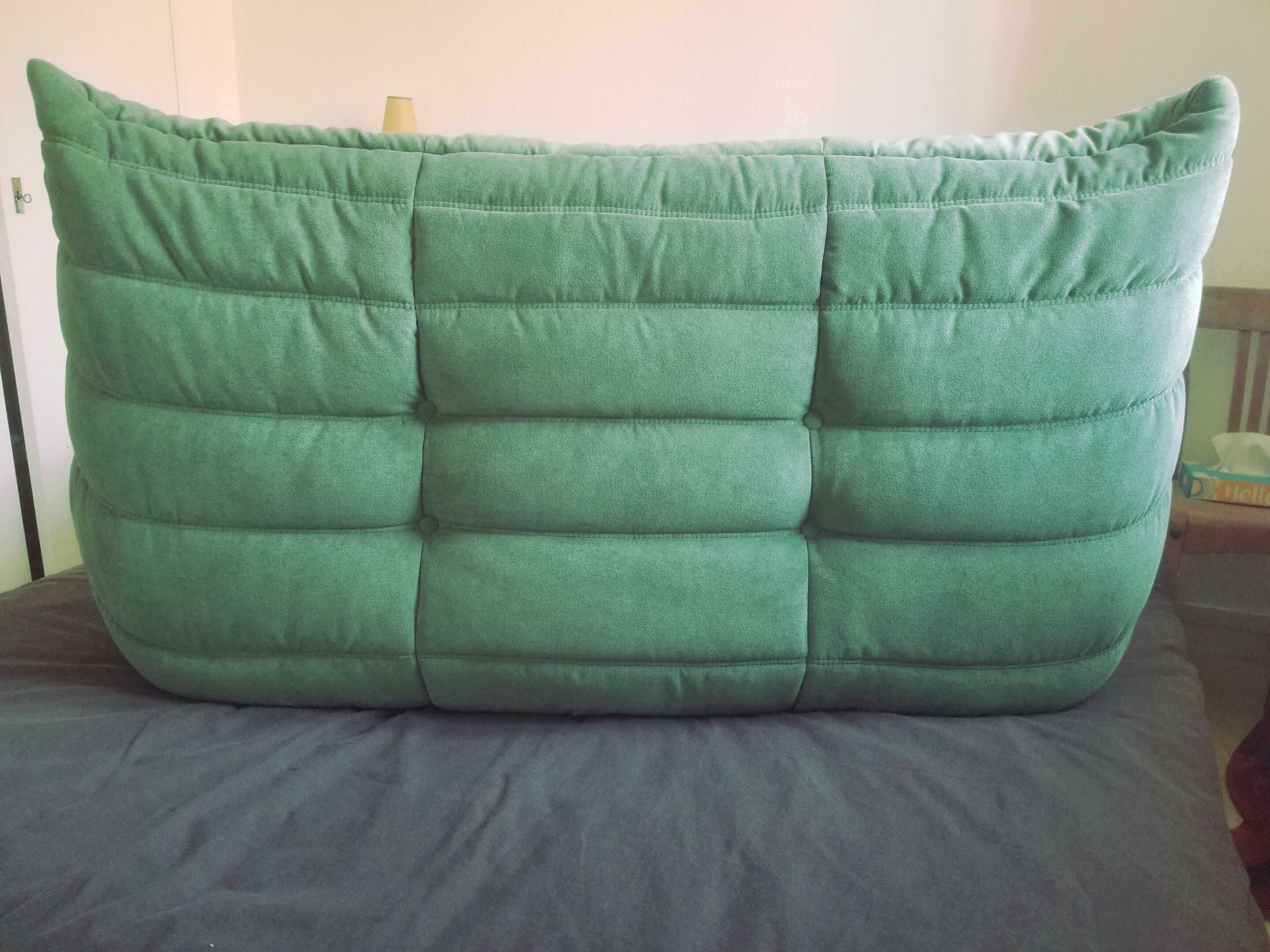 Togo sofa 2 places rehoussé to nine Alcantara Emerald Green