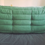 Togo sofa 2 places rehoussé to nine Alcantara Emerald Green