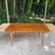 Scandinavian dining table in solid wood and rosewood, renovated, 240cm
