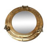 Brass porthole mirror  29x29cm