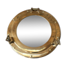 Brass porthole mirror  29x29cm