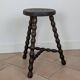 Tripod plant stand turned wood stool
