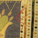 Chair vintage year 50 tissue "Lelièvre"