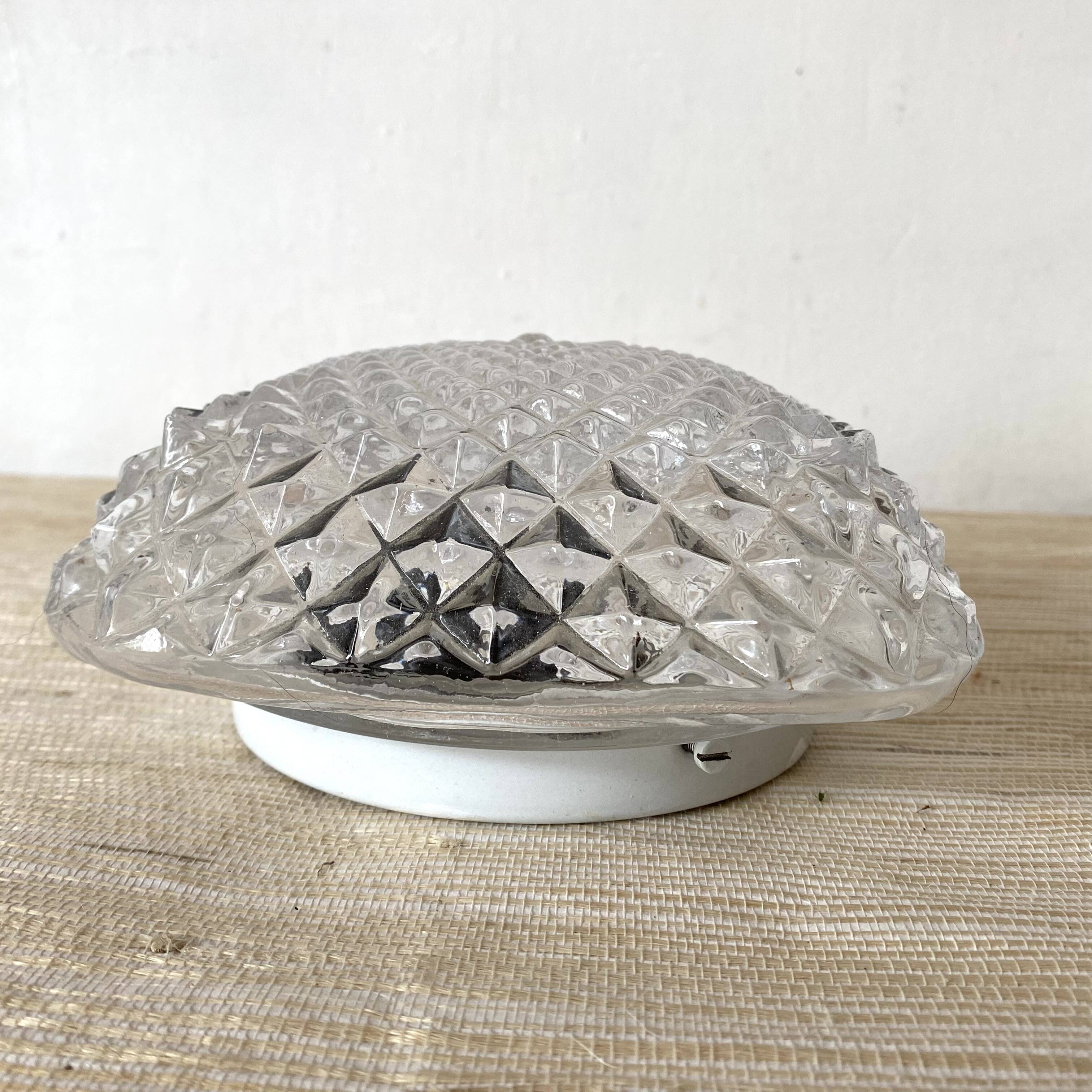 Vintage square and curved ceiling light.