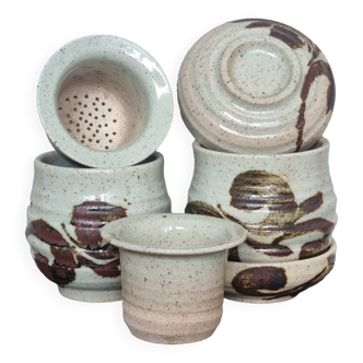 Studio Pottery Tea Cup, Saucer and Infuser Set